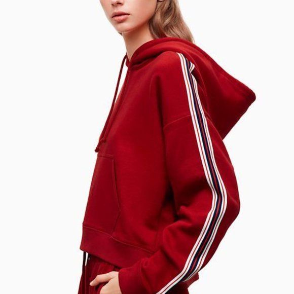 Red Aritzia Cropped Hoodie - Picture 2 of 4